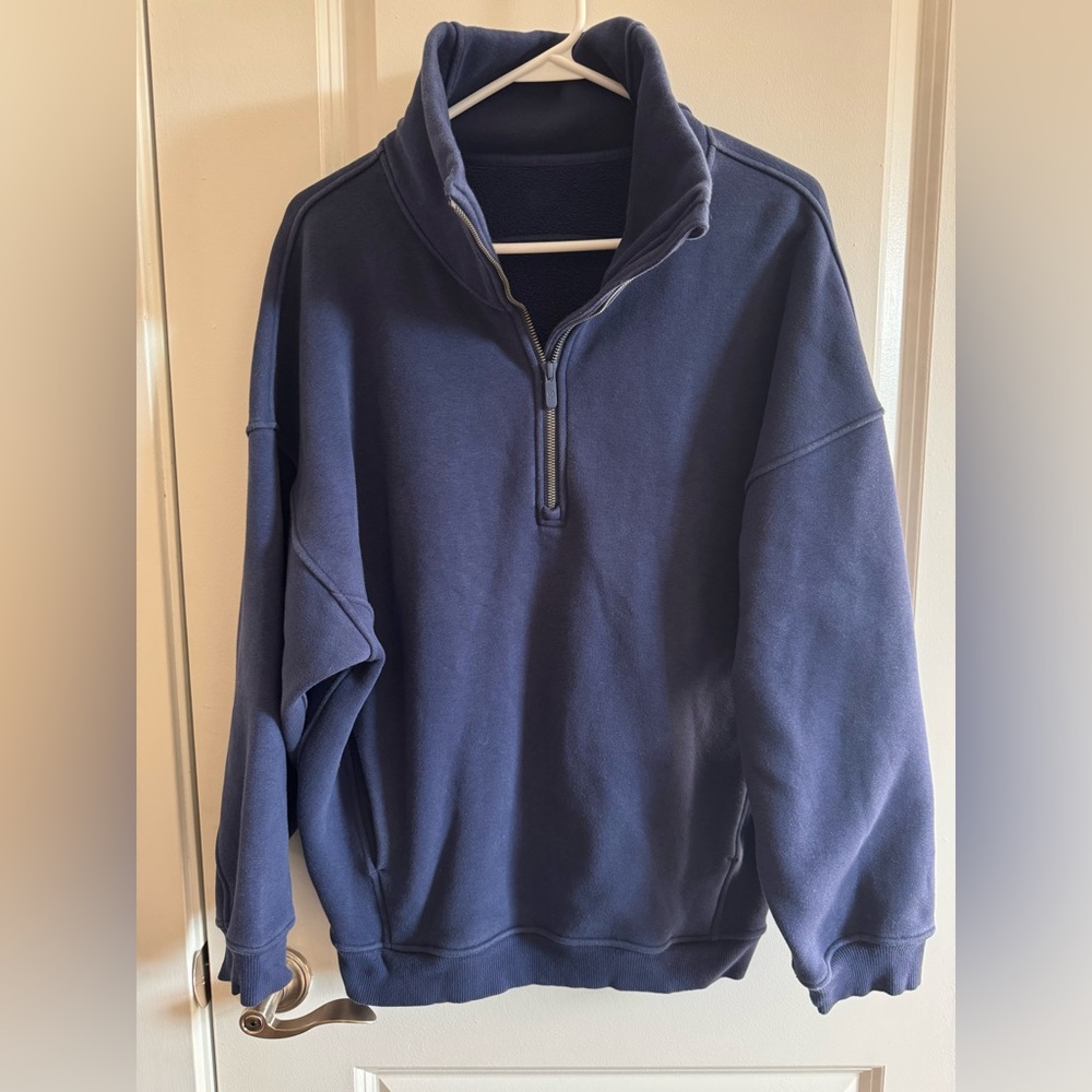 Lululemon Oversized Scuba Half-Zip Funnel Neck True Navy XS/S